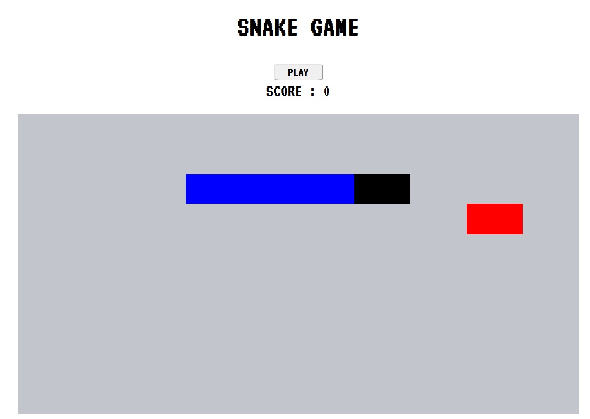 screen of Snake Game I made